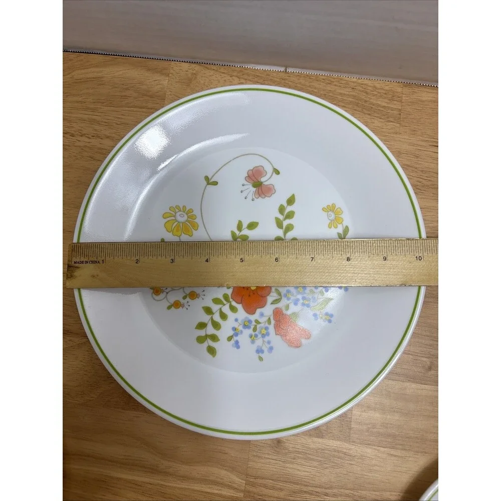 Corelle Spring Meadow Bouquet Dinnerware Set Plate Salad Plate Cup Saucer 4pc